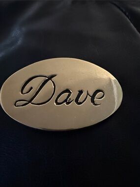 Dave Gold Nameplate Belt Buckle - Gold